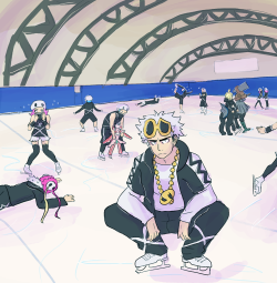 gearstation:  AU where everything is the same except po town has an ice rink