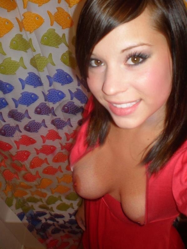 Cute blonde downblouse cleavage