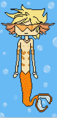 hannah-draws-stuff-hs: i decided to draw your dirk in merstuck because i think he looks so cute but because im a bad artist its in pixel art &gt;.&lt; anyway i hope you like it ^-^hella! thank youu! &lt;3