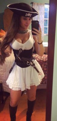halloweenisforthesexy:  Internet legend Angie Verona rocks the pirate costume!  See more at Halloween Is For The Sexy!  