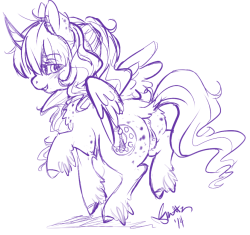 phathusa-moonbrush &rsquo;s OC Moonnrush Struggling with hands&hellip;needed&hellip;cute&hellip;.