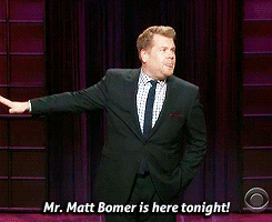 archivistsrock:  Matt Bomer on The Late Late Show with James Corden [x] 