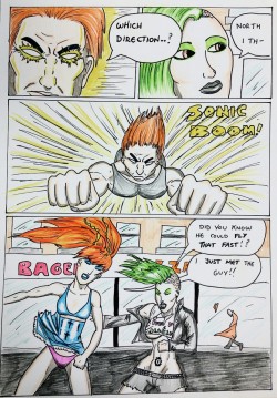 Kate Five vs Symbiote comic Page 165  Holy backgrounds Batman!  Rhys is on a mission!!
