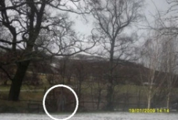 sixpenceee:  A man in England took this eerie photo while vacationing near the moors of North Yorkshire. It shows a translucent, humanoid figure.   &ldquo;The Watcher. He was The Doctor all along&hellip;&rdquo;