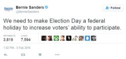 shayg23:  canecadet:  bellaxiao:  that would actually make a difference   A HUGE difference.  Why was this not already a thing… oh wait cuz they dont actually want working class ppl to vote