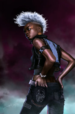 littlegee:  rahzzah:  Storm by ~Rahzzah I think we can all agree, that Punk Rock Storm was the best Storm…  That hair color though ( *-*) 