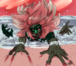 jen-iii:  I was practicing drawing hands and it turned into Malachite of course 