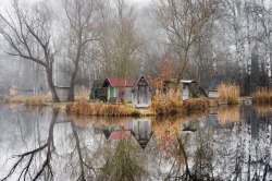 sixpenceee:  Sződliget is a misty waterside town in Hungary, whose eerie atmosphere attracts many tourists.