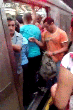 onlylolgifs:  Man gets a hard-on at the worst possible moment 