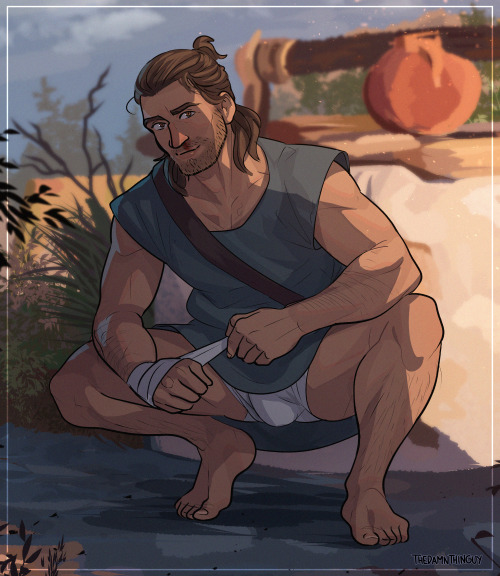thedamnthinguy:Long time no see! Have an Alexios I drew a few days ago ♥