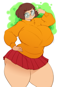 bulumble-bee:I started drawing a nerdy girl and people thought she looked like Velma, so I rolled with it!