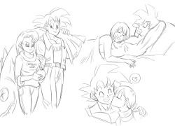   Anonymous said to funsexydragonball: I read this fanfic where Goku gets married to Bulma instead of Ch-Chi. In your opinion, do you think he would be happy with her and vice versa?  I think they would be pleasantly happy together! Bulma, being as wealth