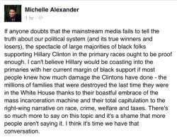 odinsblog:  Related: Hillary, African Americans &amp; the Myth of Bill Clinton   Stop stanning for the fucking Clintons, they are NOT for you