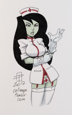 callmepo:Naughty nurse Shego - she is the hands-on type of caregiver.
