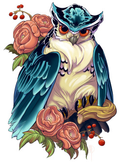 awesomedigitalart:  irezumi design: owl 002-001: PRINTS by fydbac