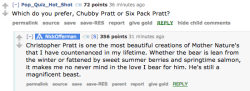 violue: bootycap: Nick Offerman on Chris Pratt [x]  I WISH SOMEONE LOVED ME AS MUCH AS NICK OFFERMAN LOVES CHRIS PRATT. 