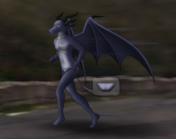 You see a dragon, out in the chilly weather in the morning, jogging only in his underwear. He’s entirely focused on the run, and hot a shiver can be seen on his body. Later as you ask about, you realize that guy’s actually a long distance runner,