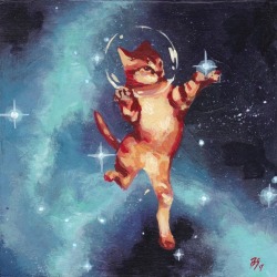 sosuperawesome:  Space Cats by Bronwyn Schuster on inprnt More posts like this 