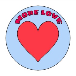 cacteye-pinshop:    Pre-Order Now       This cute round heart enamel pin with the writing “ more love” is ready for pre-order and is only £7.05 or บ + shipping!    Help support and start my business!  Indivudually, to be made, each oins must be
