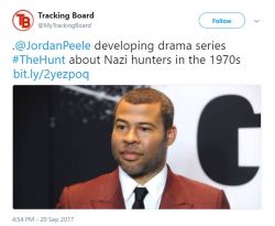 the-real-eye-to-see:   Get Out director Jordan Peele is producing new Nazi-hunting period TV drama.   Jordan, you’re doing great, sweetie    