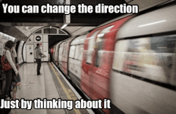 Puedes cambiar la dirección del tren solo con pensarlo.