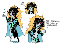 droolingdemon:id never dunk on midnas true form cause i know a lot of people like it but if it were ME designing her id try to keep it a bit more in line with her established personality.