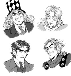 sillyvantas:  phantom blood sketches ~(help me, now i want to draw everyone)