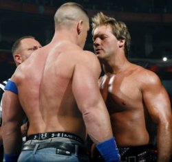 alice-grayson-wesker:  My only John Cena and Chris Jericho ship: Jeri-Cena. Come on, you two, get a little bit closer, closer, closer now kiss.