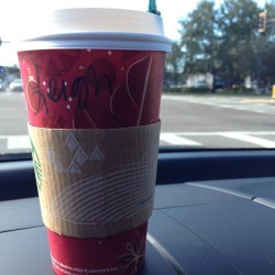 Day 3: Red. My favorite time of year. Winter and holiday cups at #starbucks. #december #day3 #photoaday #photochallenge #redcup #red #name #love #challenge #winter #holiday #coffee #yum