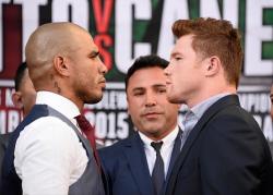 theboxingchannel:    Miguel Cotto vs Canelo Alvarez the Puerto Rican vs Mexico rivalry is alive and will happen November 21st - Press Conference VIDEO:http://bit.ly/1hej9L9  