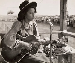 musicbabes:Helen Post - Young girl and guitar, Rosebud Sioux Fair, c. 1940.