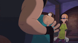 A GIF of PJ getting a wedgie from “An Extremely Goofy Movie.”