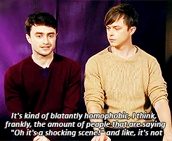 imsirius:  Daniel Radcliffe and Dane DeHaan on the sex scene [in Kill Your Darlings] that made headlines +
