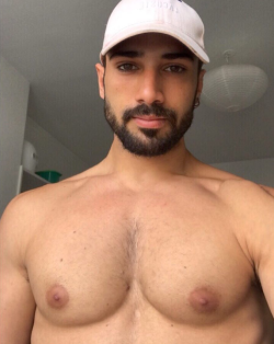 go-pumas:  yourbrothershotfriend:  hasannabdallah:Hey  Your tits are extraordinary   Nipples got my Dick on quiver instantly. I’m looking at his big nipples and then my dick. I’m kinda scared of it right now. It’s never done no shit like this. I