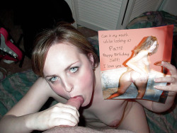 degradesluts:Follow for more rough, degrading porn.  Love making my wife do this or something similar. It&rsquo;s so humiliating for her to go out and look for porn magazines. Then while slowly stroking my cock. She is required to hold the pages open