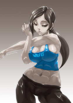 breastemporium:  “I’ll be doing Wii Fit Trainer, because she’s fit, busty, and I love playing as her on Smash 4.”~Molly