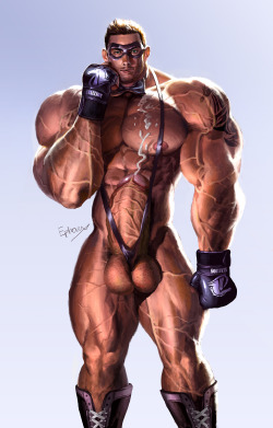 patrickfillion:  Sexy muscle stud by Ephorox. 