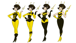 hackedmotionart:  Jan was so small in that Line-up I did so here’s her full sized with a couple different costume ideas! The second one I was going to go Red and Black on but it felt weird with all the “wasp” colored ones. 