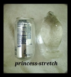 princess-stretch: Achievement unlocked: Soda Can Insertion!  When I first started this blog a year ago, my main stretching goal was to fit a soda can in my cunt and I’ve finally did it! I’m so proud of myself.  It all started by me chatting with one