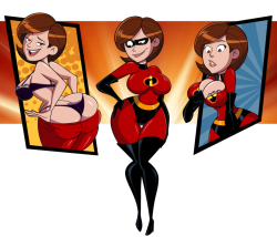 torofaker: grimphantom2:  Commission: Elastigirl, Ready to Fight Crime by grimphantom    Hey guys! Commission done for Teblin who asked for Helen Parr aka Elastigirl dressing up in her super suit. I tried once more on changing her design from my past