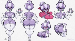 brendancorrism:  This was one of my favorite old sexy pieces, Princess Shroob from Mario &amp; Luigi: Partners in Time. I don’t mean to toot my own horn, but my design for Shroob was damn good, and clearly many think the same, because, quite honestly,