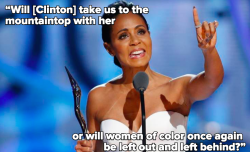 micdotcom:  Jada Pinkett Smith has a message Hillary Clinton cannot ignore “When Hillary made her announcement,” Jada Pinkett Smith wrote last month in a viral Facebook post titled “Race vs Gender,” “I was more confused and anxious than excited.