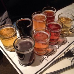 House beer sampler with @loveallliieee #westchester #pa #ironhill #yum #beer