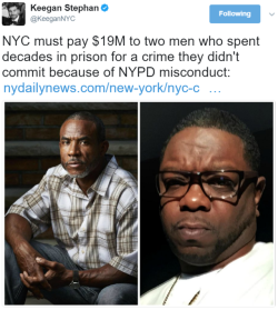 gogomrbrown:  This money needs to come from cop pensions, cop unions &amp; FOP. Why should NYC taxpayers have to pay for racist cops?  