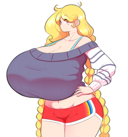 theycallhimcake:penny underbust had a really cute outfit so i decided to draw Cassie in it