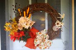 Grama made me an Autumn wreath! #oneofakind