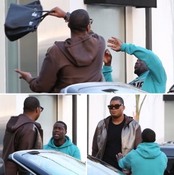 khadds:  twhoochie:  heidiblairmontag:  EJ Johnson beating up Kevin Hart with a Birkin bag  i’m dying why   Yes !