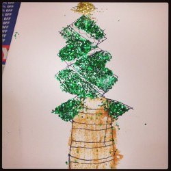 My amazing drawing in creative this week for competition defo gonna win !! #awful #christmastree #bored #creative #college