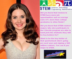 Alison Brie PSA promoting women in STEM and I Decide. 