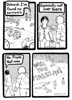 sixpenceee:  The Perry Bible Fellowship is the perfect middle between the whimsy and the morbid. And it has been since 2001 when its creator Nicholas Gurewitch drew the first strip. Nicholas describes his style as “the clarity of obscurity”, and his